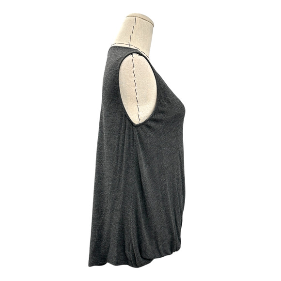 Julie‎ Billiart Cross Strap V Neck Draped Front Rolled Hem Sleeveless Top Medium - Picture 2 of 7
